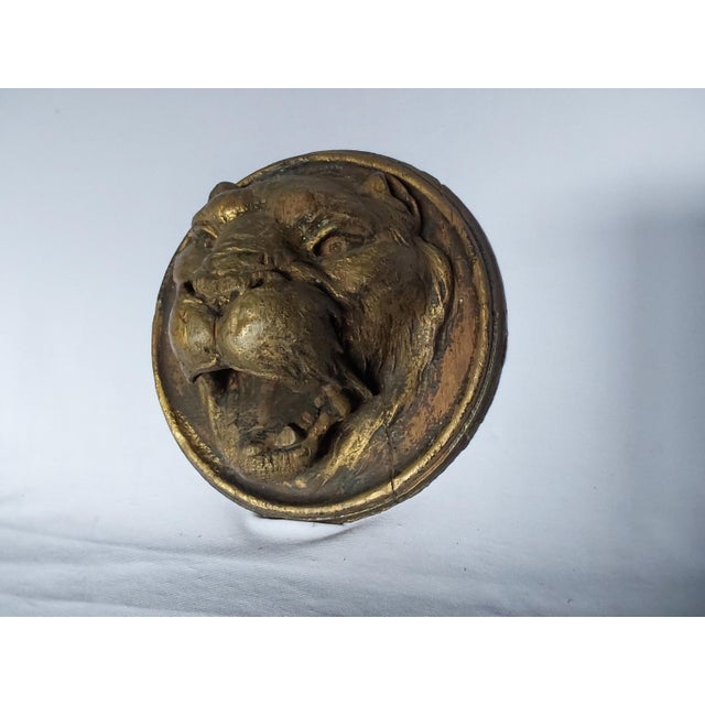 Antique 19thC Carved Architectural Lion Medallions, Gothic Plaques For Sale - Image 9 of 16