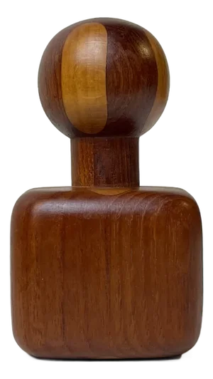 Modern Organic Pepper Mill in Teak & Beech by Birgit Krogh for Nissen, 1960s