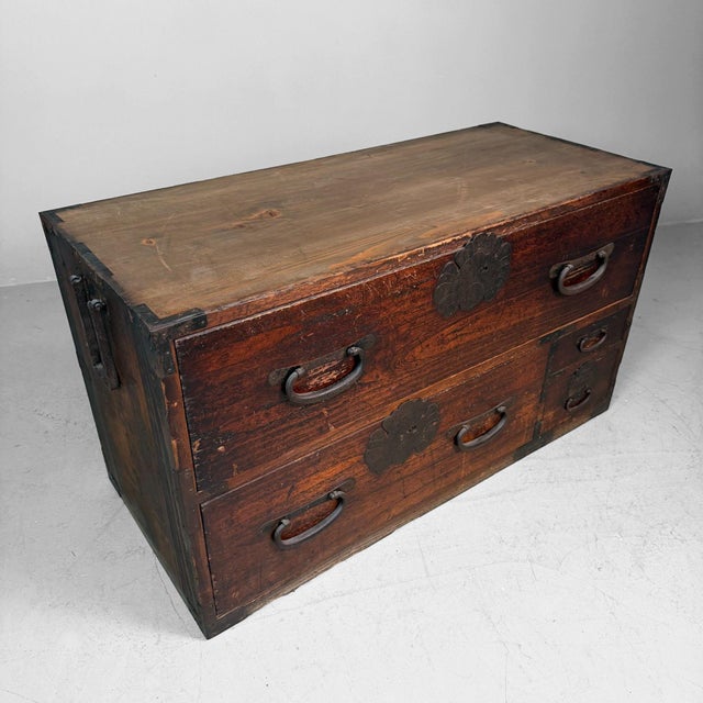 Japanese Tansu Chest, 1910s For Sale - Image 6 of 16