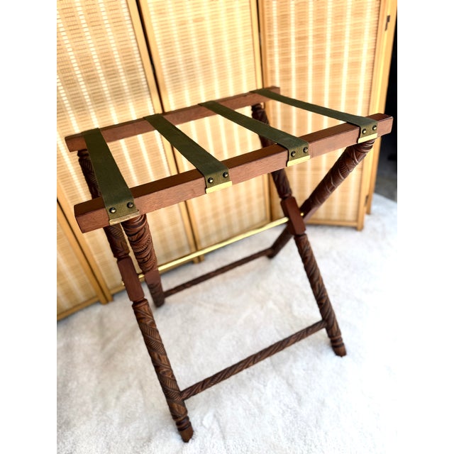Vintage Ralph Lauren Home Butler's Tray Table | British Colonial Rattan & Brass For Sale - Image 9 of 18