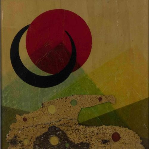 Modern Roberto Crippa, Composition, Mixed Media on Wooden Panel, Mid-20th Century For Sale - Image 3 of 4