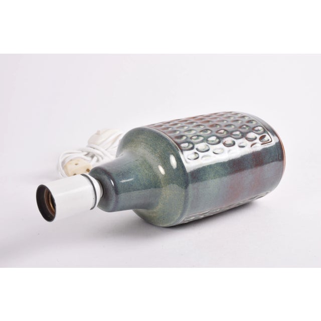 Beige Table Lamp with Tactile Pattern by Einar Johansen for Søholm Stoneware, 1960ss For Sale - Image 8 of 13