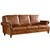English Rolled Arm Sofa - Light Brown Leather For Sale - Image 10 of 10