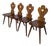 Farmhouse Tyrolean Chair with Heart Cutout Back, 1970s, Set of 4 For Sale