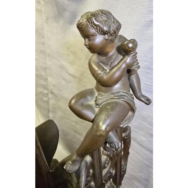 Vintage Pair of Bronze Urn Table Lamps For Sale - Image 12 of 14