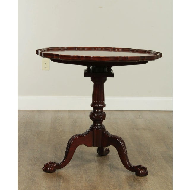 Chippendale Style Carved Mahogany Piecrust Tilt Top Tea Table For Sale In Philadelphia - Image 6 of 13