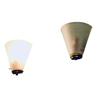Art Deco Style Wall Lights, 1980, Set of 2 For Sale