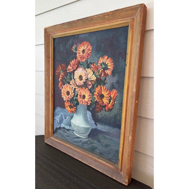 H. Berger Still Life Oil Painting on Canvas For Sale - Image 4 of 11