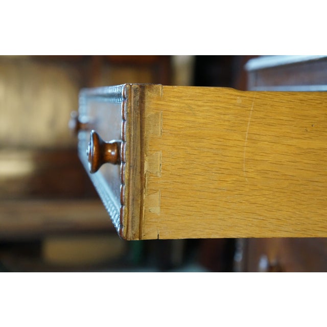 Antique Knox-Hutchins Burled Walnut 4 Drawer Dresser With Mirror & Jewelry Boxes For Sale - Image 15 of 18