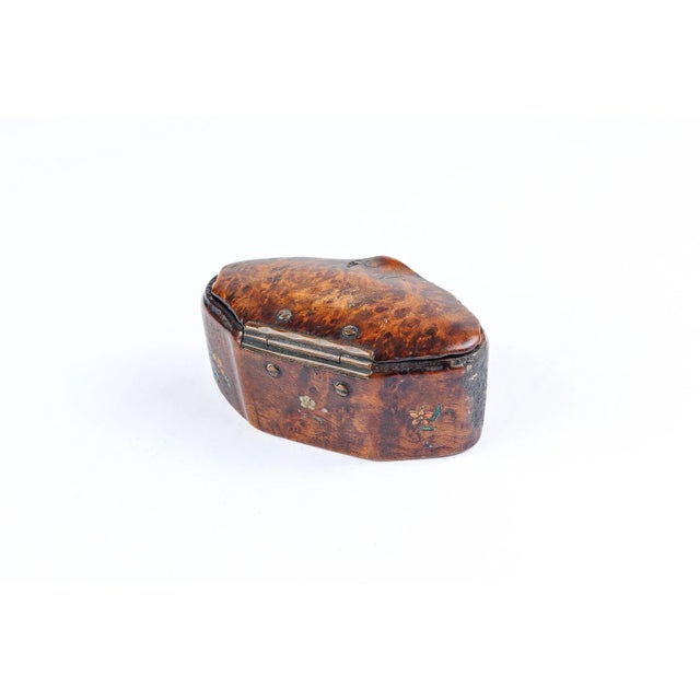 English Mid 19th Century Antique English Burl Covered Box For Sale - Image 3 of 7