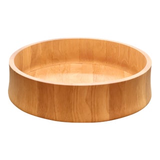 1980s Oversized JHQ Dansk Blonde Wood Bowl For Sale