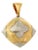 Bvlgari Bulgari Pyramid Style 18k Two Tone Gold Floral Pendant For Sale