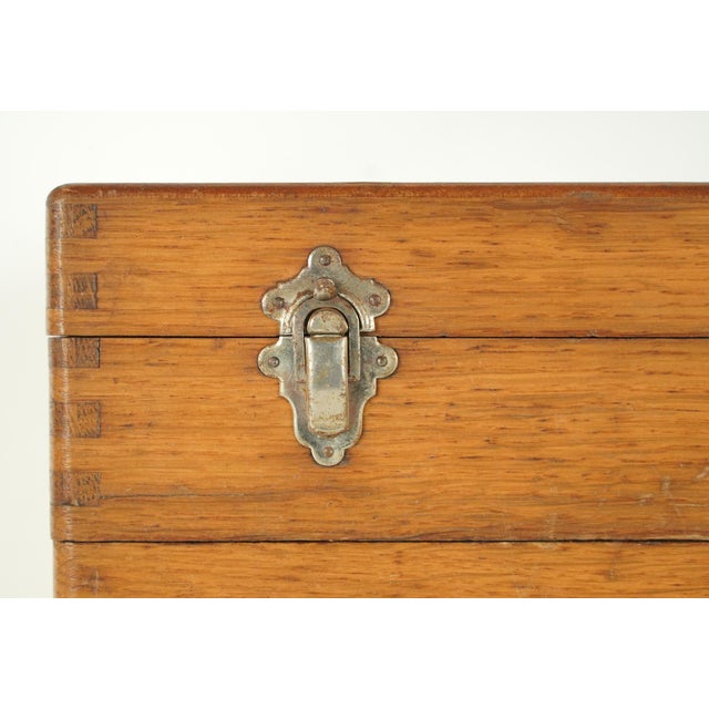 Wood Vintage European Wood Menagère Silverware Storage Chest For Sale - Image 7 of 10