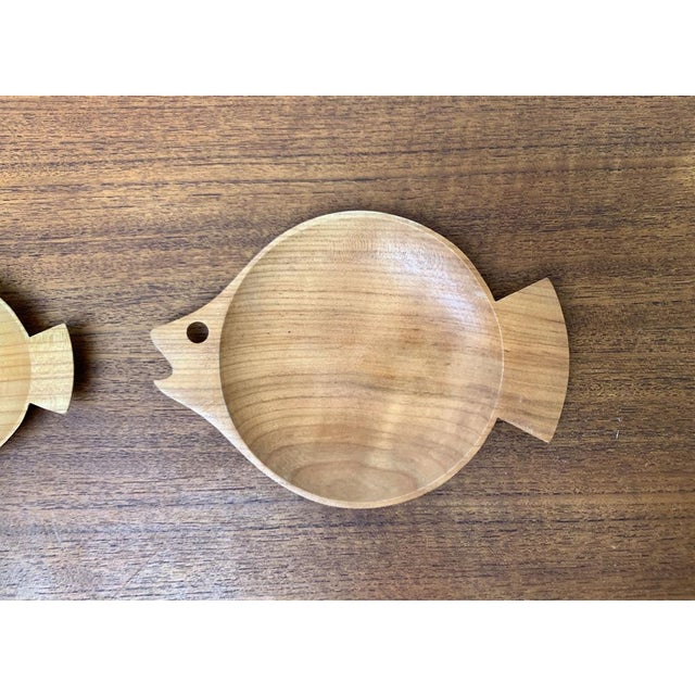Wooden Fish Shaped Bowls, 1960s, Set of 5 For Sale - Image 10 of 18