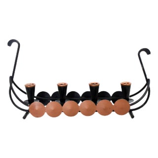 Drakkar Candleholder by Gunnar Ander for Ystad Metal, Sweden For Sale