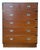 English Navy Mahogany and Brass Chest of Drawers, 1960s For Sale