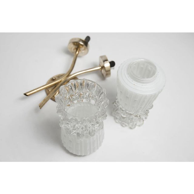 Brass and Glass Wall Lights, 1960s, Set of 2 For Sale - Image 4 of 18