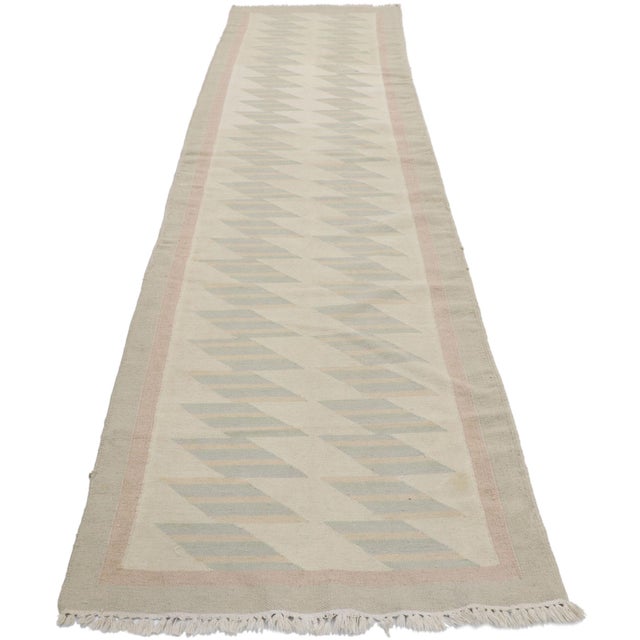 Tribal Vintage Persian Shiraz Kilim Rug, 02'05 X 09'08 For Sale - Image 3 of 10