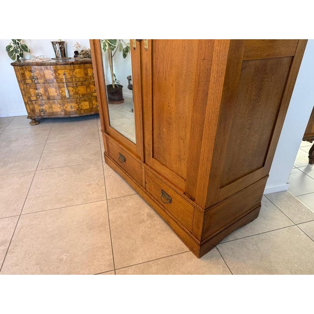Art Nouveau Mirrored Wardrobe, 1890s For Sale - Image 16 of 18