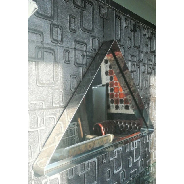 Saporiti Italia Hall Mirror & Console in Steel by Vittorio Introini for Saporiti, 1960s, Set of 2 For Sale - Image 4 of 10