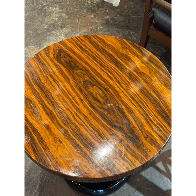 Pair of Italian Art Deco Style Macassar Wood Side Tables For Sale In Dallas - Image 6 of 8
