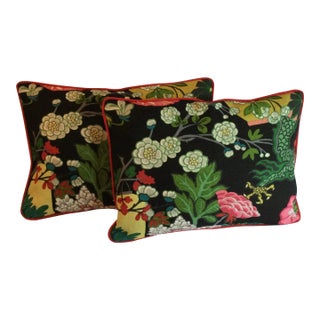Schumacher Botanical Decorative Pillows- Set of 2 For Sale