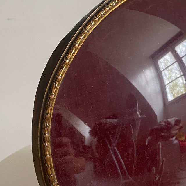 Louis XVI Style Brass Photo Frame with Convex Glass, 19th Century For Sale - Image 3 of 10