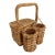 Vintage Wicker Wine Picnic Basket For Sale