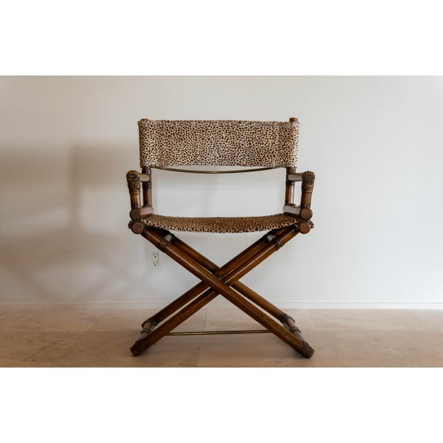 Authentic McGuire director’s "X-chairs". Crafted with McGuire’s signature attention to detail, these chairs feature a...