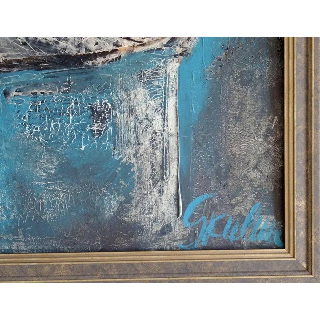 Modern Dzemma Skulme, Mother with Child, 1975, Oil on Cardboard For Sale - Image 3 of 5