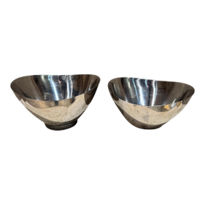 1960s Cordova Sculptural Stainless Bowl Set of 2