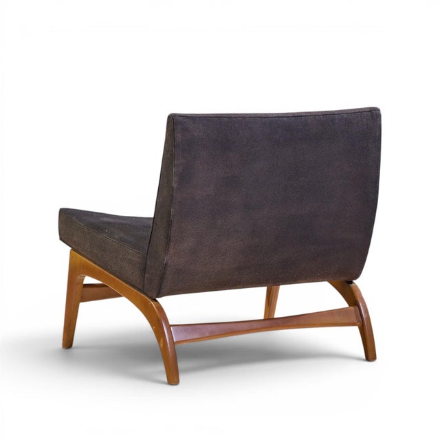 Brown Adrian Pearsall Style Mid Century Walnut Slipper Chairs - Pair For Sale - Image 8 of 12