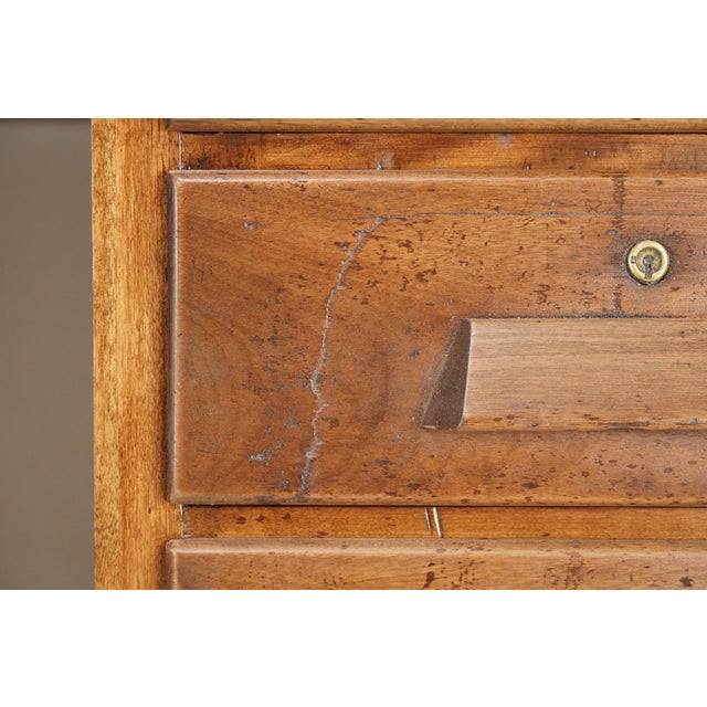 Early 20th century Industrial Style Wood Double Sided Desk For Sale - Image 4 of 11
