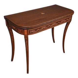 Mahogany Game Console Table, 1920s For Sale