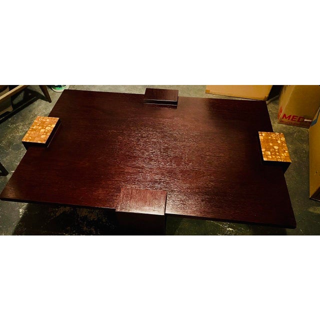 Exceptional handmade Saccaro coffee table, a discontinued design from the Brazilian design house’s mid-2000s collection....