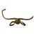 Vintage Heavy Solid Brass Wall Mount Ice Tong Towel Holder For Sale