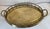 Vintage Oval Brass Faux Bamboo Tray For Sale - Image 4 of 6