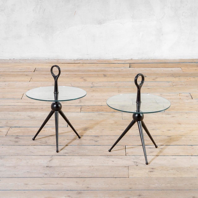 Wood Coffee Tables attributed to Cesare Lacca, 1950s, Set of 2 For Sale - Image 7 of 7