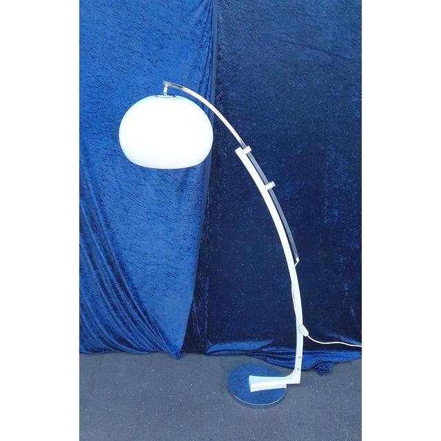 1970s Vintage Adjustable Arc Floor Lamp, 1970s For Sale - Image 5 of 10