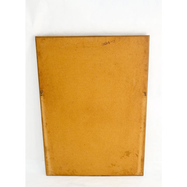 Danish Mid Century Modern Sleek Frame Rectangle Wall Mirror For Sale - Image 9 of 9