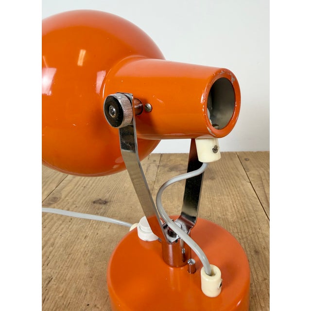 Orange Vintage Orange Metal Wall Lamp from Lidokov, 1970s For Sale - Image 8 of 18