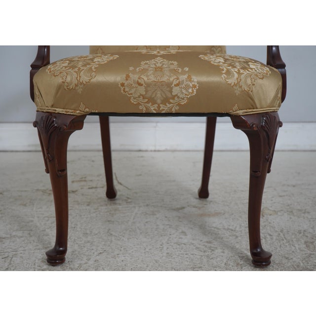 Pair of Southwood Damask Upholstered Open Armchairs For Sale - Image 14 of 18