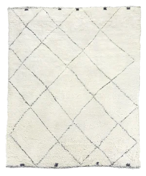 Weighton Hand loom Wool Ivory/Gray Rug-6'x9"