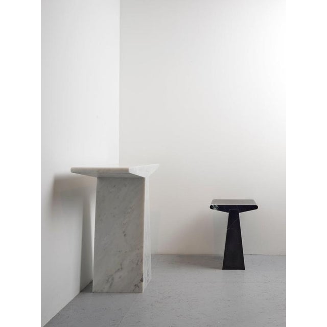 Alcm Console Table in Bianco Carrara Marble by Bufalini Design For Sale - Image 9 of 18