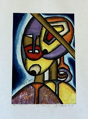 Late 20th Century Three Head in One, Artist Adewale Ayinla