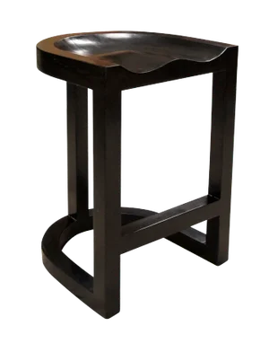NOIR Saddle Counter Stool, Hand Rubbed Black