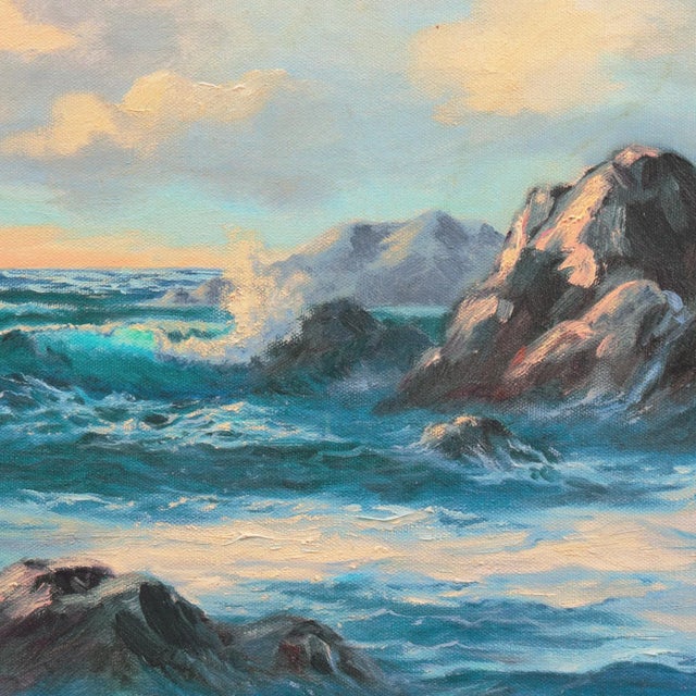 'Pacific Sunset' by Norma Webb, Society of Western Artists, California Woman Artist, Seascape For Sale - Image 4 of 8