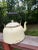 20th Century Rustic Enamel Yellow Tea Kettle Cottage Decor or Planter For Sale - Image 16 of 16