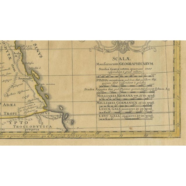 Paper Antique Biblical Holy Land Map, 1739 For Sale - Image 7 of 11
