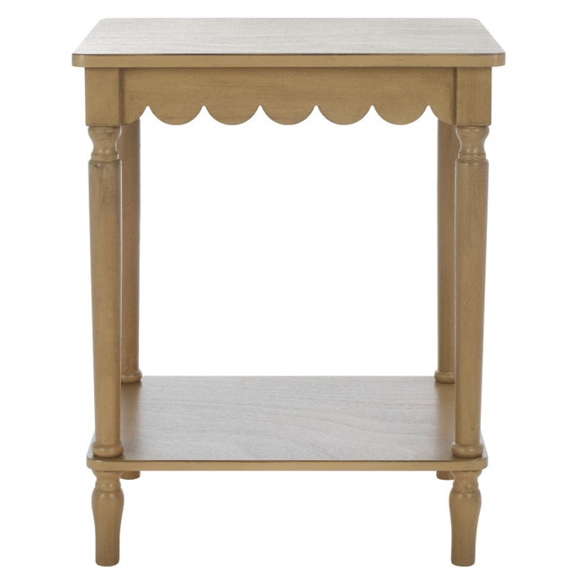 Camel Heaven Scalloped Accent Table in Desert Brown For Sale - Image 8 of 8